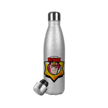 Brawl Stars Colt, Metallic Glitter Silver Thermos Flask (Stainless steel), double-walled, 500ml