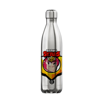 Brawl Stars Colt, Μεταλλικό παγούρι θερμός Inox (Stainless steel), διπλού τοιχώματος, 750ml