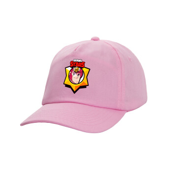 Brawl Stars Colt, Casual children's baseball cap, 100% Cotton Twill, PINK (COTTON, CHILDREN'S, ONE SIZE)