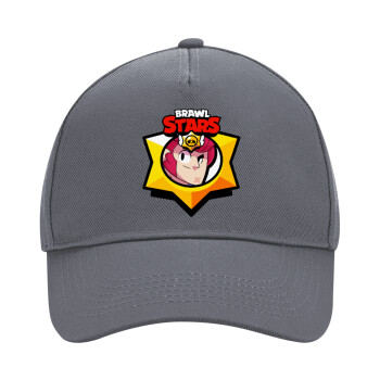 Brawl Stars Colt, Ultimate Adult Hat Grey, (100% COTTON DRILL, ADULT, UNISEX, ONE SIZE)