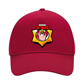 Brawl Stars Colt, Adult Ultimate Hat RED, (100% COTTON DRILL, ADULT, UNISEX, ONE SIZE)