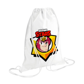 Brawl Stars Colt, Backpack pouch GYMBAG white (28x40cm)