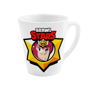 Brawl Stars Colt, Κούπα κωνική Latte Λευκή, κεραμική, 300ml