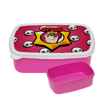 Brawl Stars Colt, ΡΟΖ παιδικό δοχείο φαγητού (lunchbox) πλαστικό (BPA-FREE) Lunch Βox M18 x Π13 x Υ6cm