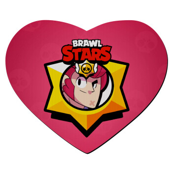 Brawl Stars Colt, Mousepad heart 23x20cm