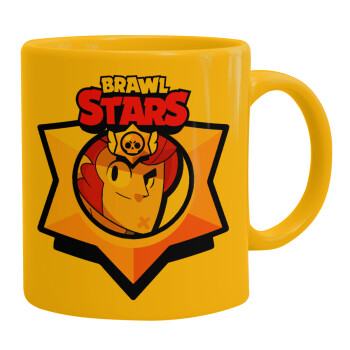 Brawl Stars Colt, Ceramic coffee mug yellow, 330ml (1pcs)