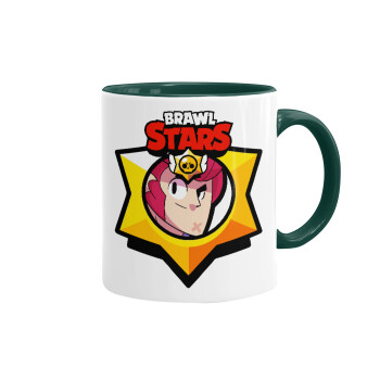 Brawl Stars Colt, Mug colored green, ceramic, 330ml