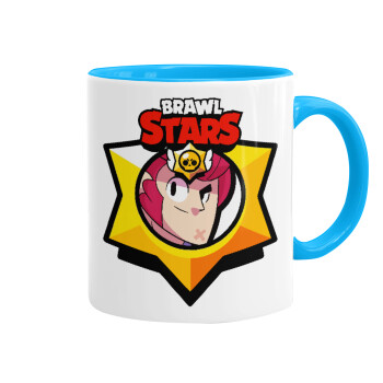 Brawl Stars Colt, Mug colored light blue, ceramic, 330ml