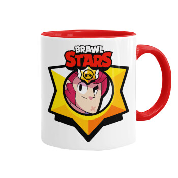 Brawl Stars Colt, Κούπα χρωματιστή κόκκινη, κεραμική, 330ml