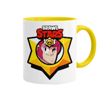 Brawl Stars Colt, Κούπα χρωματιστή κίτρινη, κεραμική, 330ml