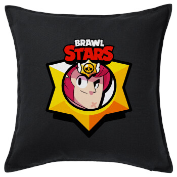 Brawl Stars Colt, Sofa cushion black 50x50cm includes filling