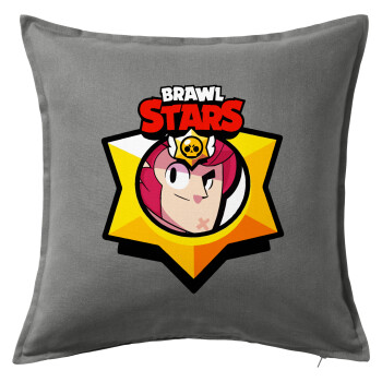 Brawl Stars Colt, Sofa cushion Grey 50x50cm includes filling