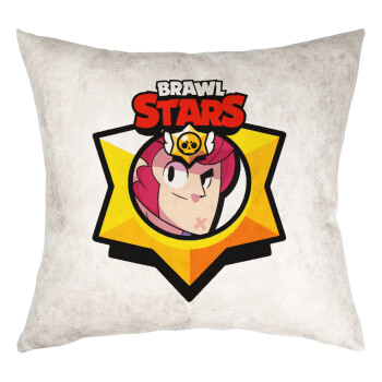 Brawl Stars Colt, Μαξιλάρι καναπέ Δερματίνη Γκρι 40x40cm με γέμισμα