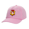 Casual children's baseball cap, 100% Cotton Twill, PINK (COTTON, CHILDREN'S, ONE SIZE)