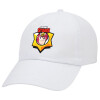 Adult Baseball Cap White 5-panel (POLYESTER, ADULT, UNISEX, ONE SIZE)