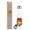 Easter candle, metallic white thermos bottle (500ml) & aromatic flat candle (30cm) (GRAY)