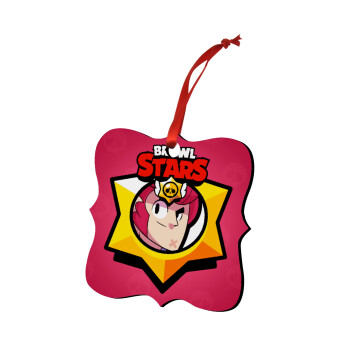 Brawl Stars Colt, Christmas ornament polygon wooden 7.5cm