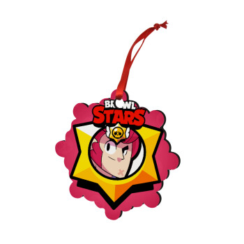 Brawl Stars Colt, Christmas ornament snowflake wooden 7.5cm