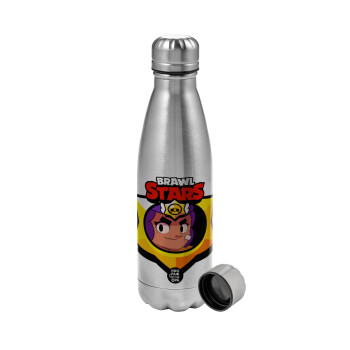 Brawl Stars Shelly, Metallic water bottle, stainless steel, 750ml