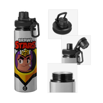 Brawl Stars Shelly, Metallic water bottle with safety cap, 850ml aluminum