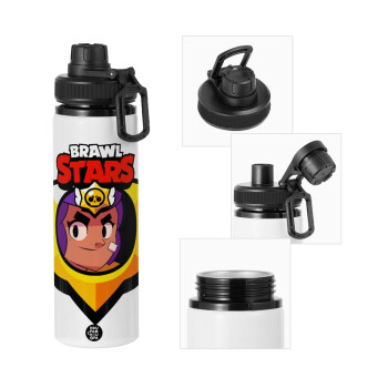 Brawl Stars Shelly, Μεταλλικό παγούρι νερού με καπάκι ασφαλείας, αλουμινίου 850ml