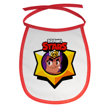 Brawl Stars Shelly, Σαλιάρα μωρού αλέκιαστη με κορδόνι Κόκκινη