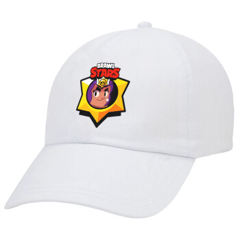 Brawl Stars Shelly, Adult Baseball Cap White 5-panel (POLYESTER, ADULT, UNISEX, ONE SIZE)