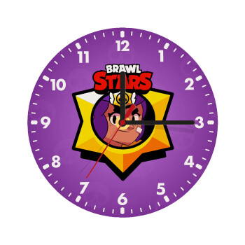 Brawl Stars Shelly, Wooden wall clock (20cm)