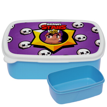 Brawl Stars Shelly, ΜΠΛΕ παιδικό δοχείο φαγητού (lunchbox) πλαστικό (BPA-FREE) Lunch Βox M18 x Π13 x Υ6cm