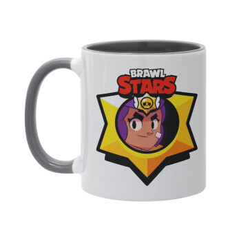 Brawl Stars Shelly, Mug colored grey, ceramic, 330ml