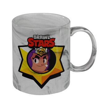 Brawl Stars Shelly, Κούπα κεραμική, marble style (μάρμαρο), 330ml