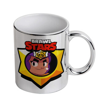 Brawl Stars Shelly, Mug ceramic, silver mirror, 330ml