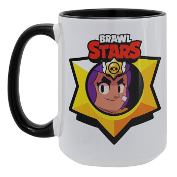 Brawl Stars Shelly, Κούπα Mega 15oz, κεραμική Μαύρη, 450ml