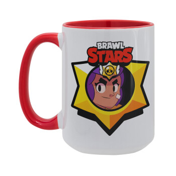 Brawl Stars Shelly, Κούπα Mega 15oz, κεραμική Κόκκινη, 450ml