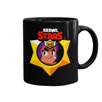 Brawl Stars Shelly, Mug black, ceramic, 330ml