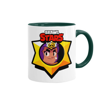 Brawl Stars Shelly, Mug colored green, ceramic, 330ml