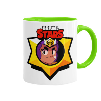 Brawl Stars Shelly, Mug colored light green, ceramic, 330ml