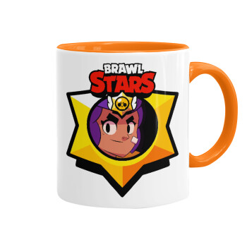 Brawl Stars Shelly, Mug colored orange, ceramic, 330ml