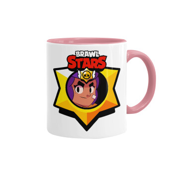 Brawl Stars Shelly, Mug colored pink, ceramic, 330ml