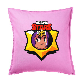 Brawl Stars Shelly, Sofa cushion Pink 50x50cm includes filling