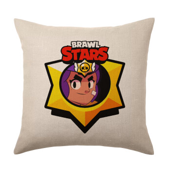 Brawl Stars Shelly, Μαξιλάρι καναπέ ΛΙΝΟ 40x40cm περιέχεται το  γέμισμα