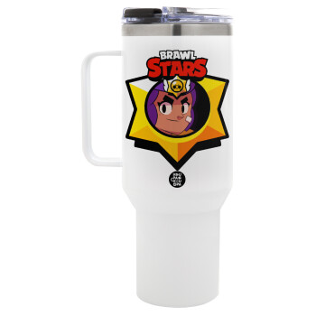 Brawl Stars Shelly, Mega Stainless steel Tumbler with lid, double wall 1,2L