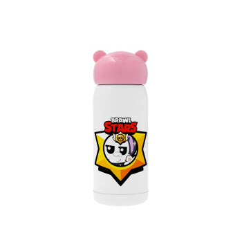 Brawl Stars Kit, Ροζ ανοξείδωτο παγούρι θερμό (Stainless steel), 320ml