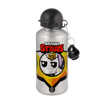 Brawl Stars Kit, Metallic water jug, Silver, aluminum 500ml