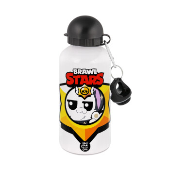 Brawl Stars Kit, Metal water bottle, White, aluminum 500ml