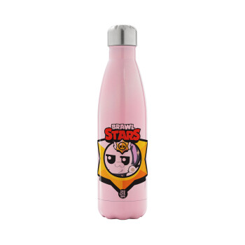 Brawl Stars Kit, Metal mug thermos Pink Iridiscent (Stainless steel), double wall, 500ml