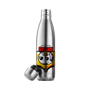 Brawl Stars Kit, Μεταλλικό παγούρι θερμός Inox (Stainless steel), διπλού τοιχώματος, 500ml