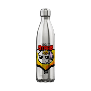 Brawl Stars Kit, Μεταλλικό παγούρι θερμός Inox (Stainless steel), διπλού τοιχώματος, 750ml