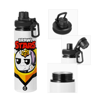 Brawl Stars Kit, Μεταλλικό παγούρι νερού με καπάκι ασφαλείας, αλουμινίου 850ml