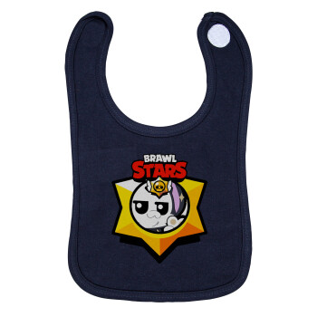 Brawl Stars Kit, Σαλιάρα με Σκρατς 100% Organic Cotton Μπλε (0-18 months)